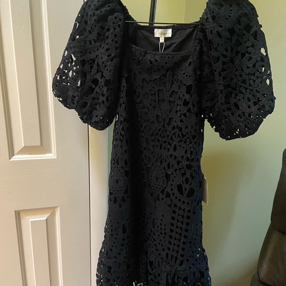 NWT Bohme Lace Puff Sleeve Dress